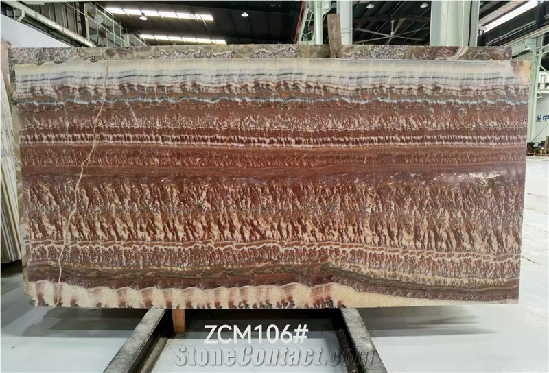 Translucent Red Onyx Slabs