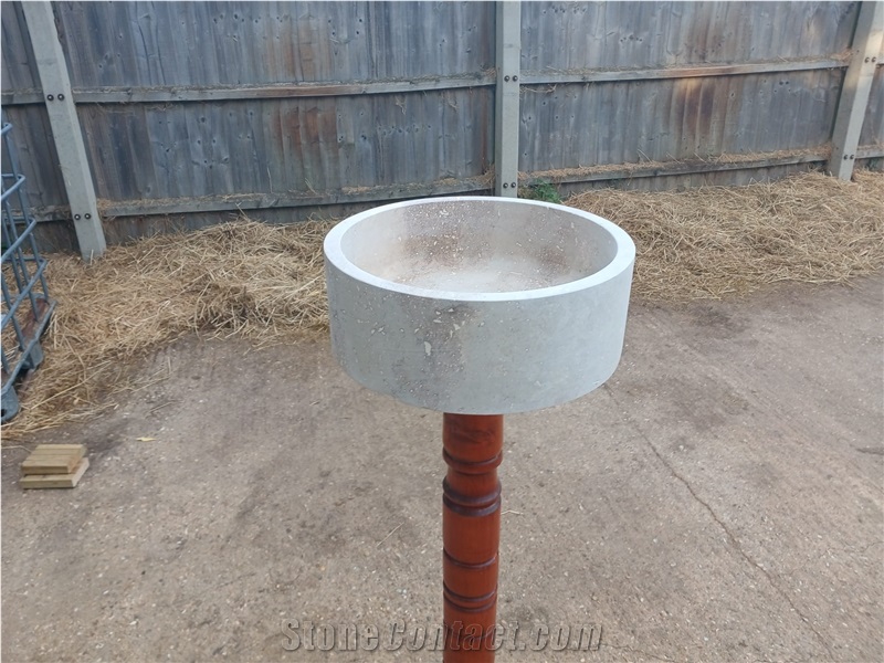 Travertine Round Wash Basins
