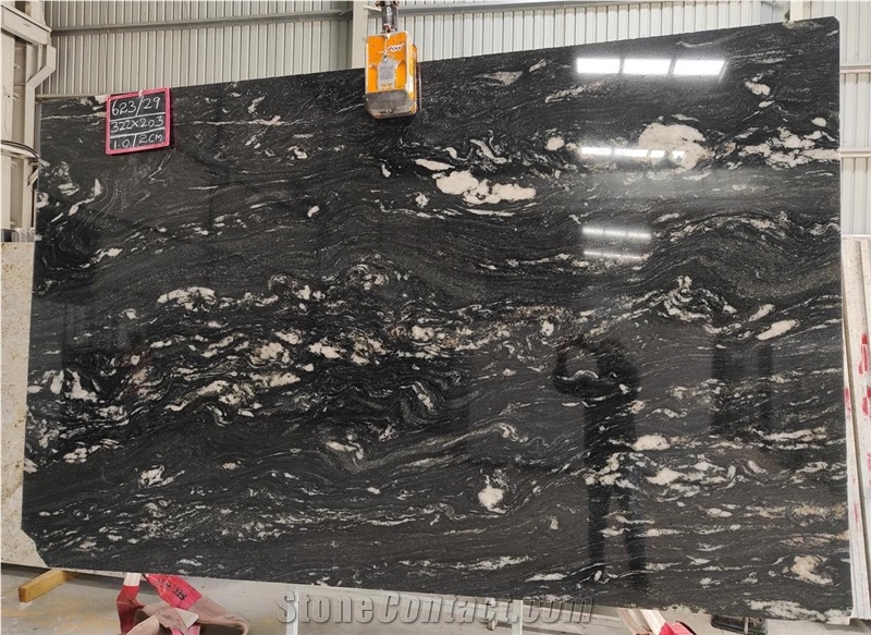 Cosmic Black Granite Slabs 2Cm Polished