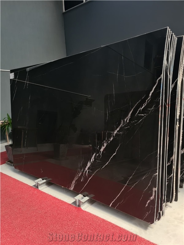 Alexander Black Marble Slabs
