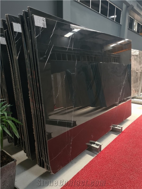 Alexander Black Marble Slabs