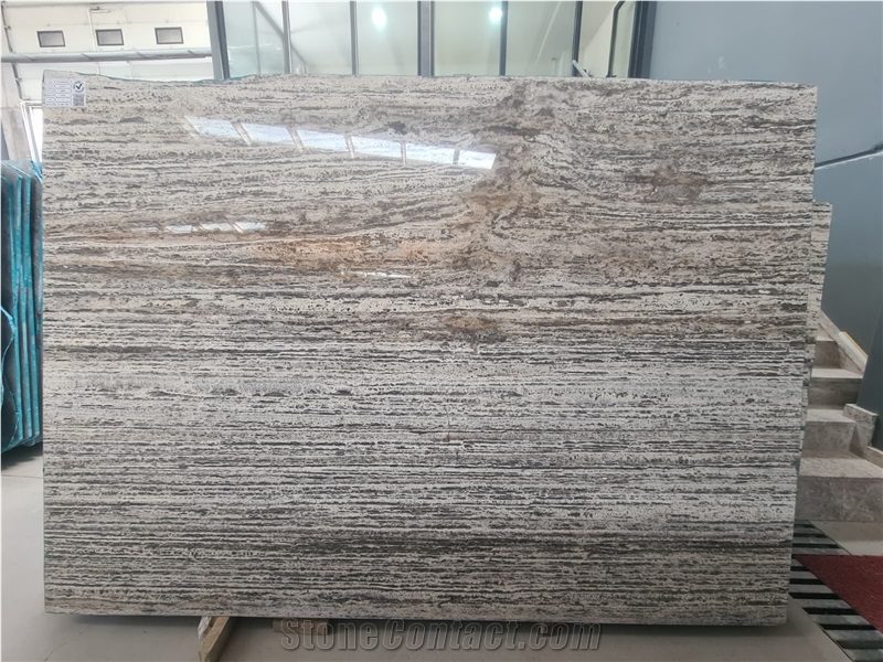 Iran Silver Travertine Slabs