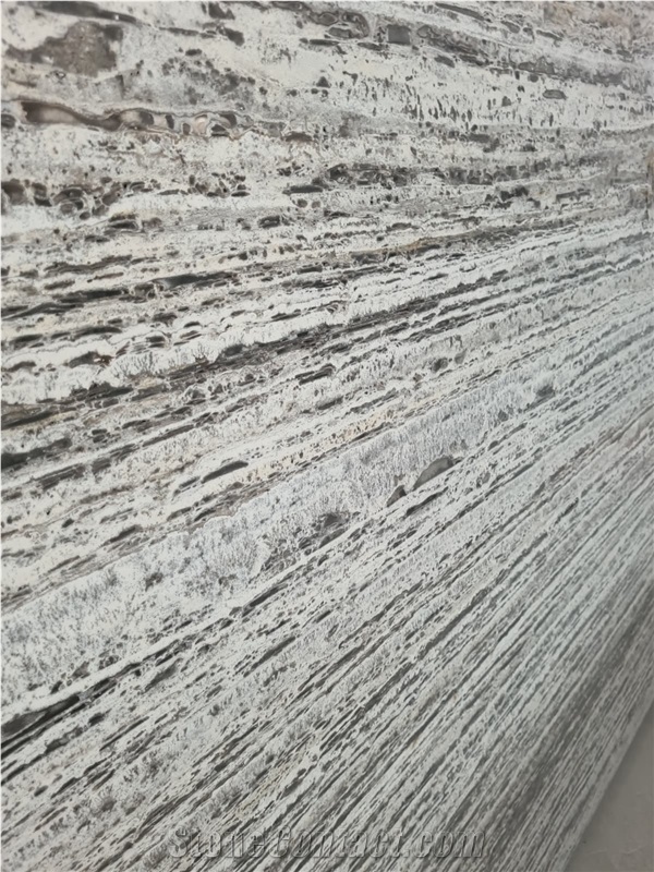 Iran Silver Travertine Slabs