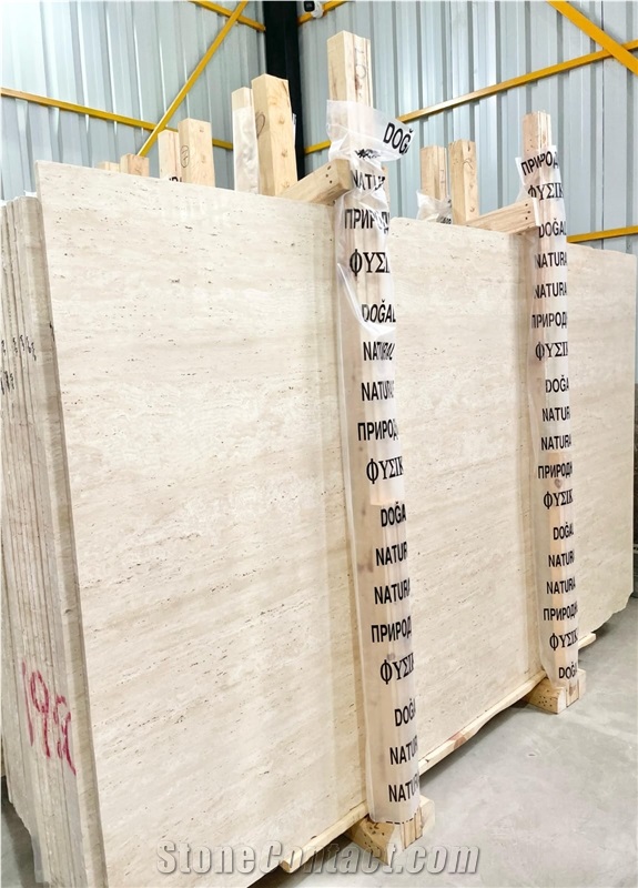 Ivory White Travertine Slabs