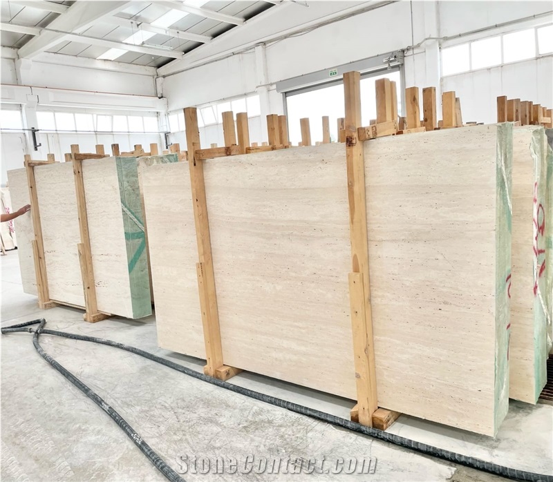 Ivory White Travertine Slabs