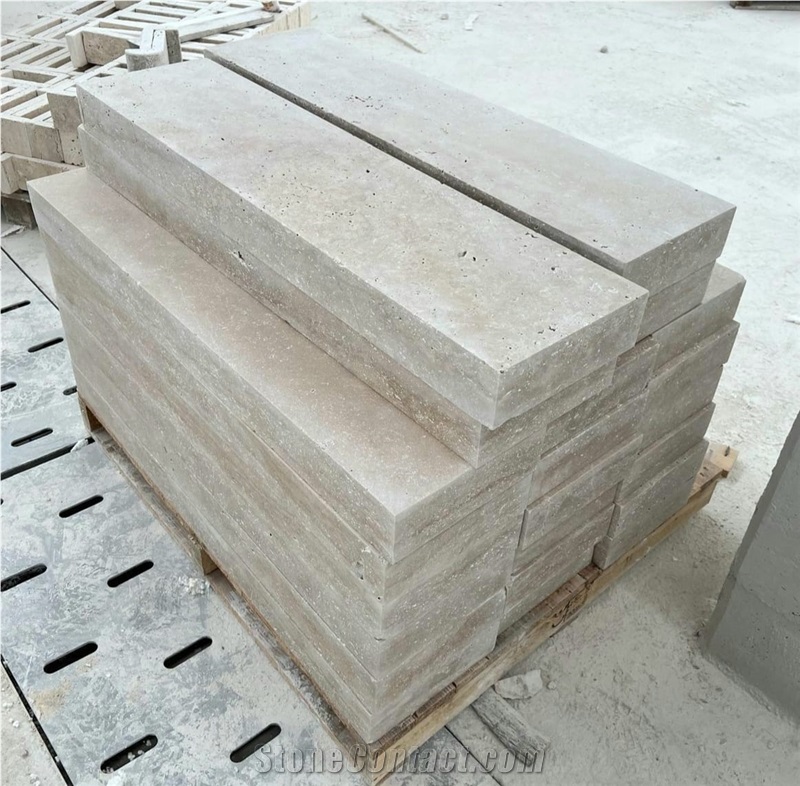 Travertine Block Exterior Steps
