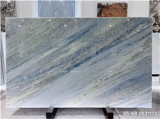 Blue Crystal Marble Slabs Cutting Wall Tile