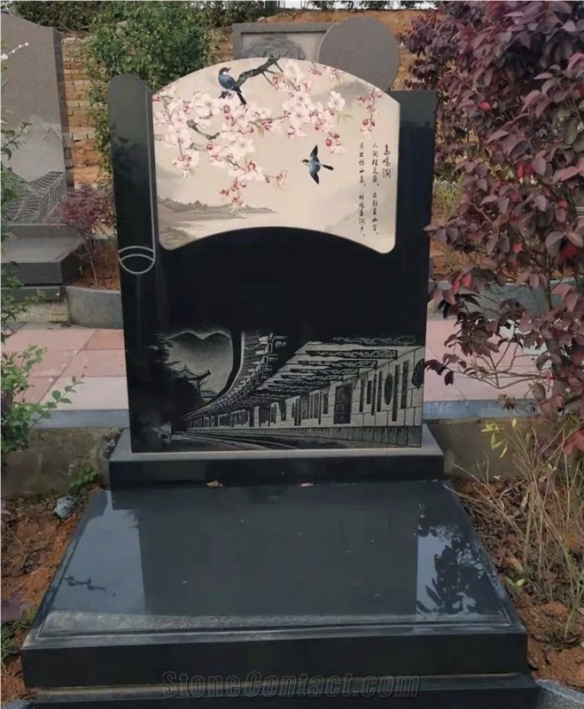 Carving Granite Engraved Tombstones