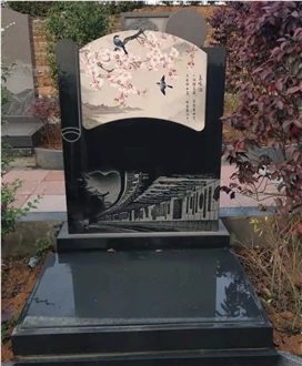 Carving Granite Engraved Tombstones