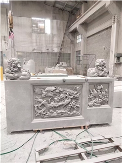 Grey And Black Granite Engraved Asian Gravestones