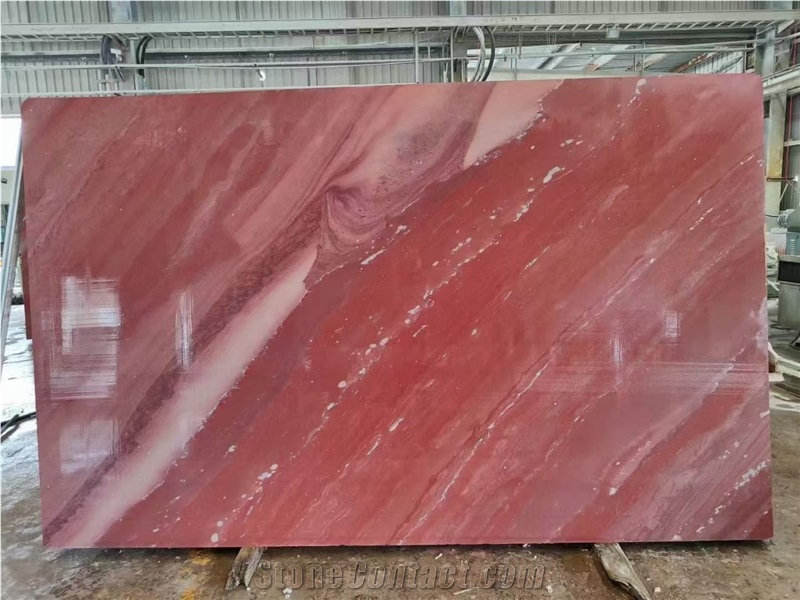 Jasper Red Quartzite Slabs Cutting Wall Tile