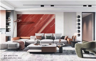 Jasper Red Quartzite Slabs Cutting Wall Tile
