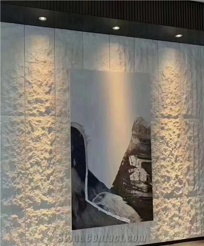 Turkey White Sand Limestone Natural Surface Tiles For Hotel Interior Wall
