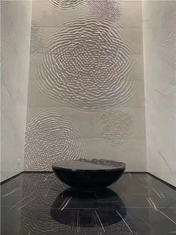 Turkey White Sand Limestone Natural Surface Tiles For Hotel Interior Wall