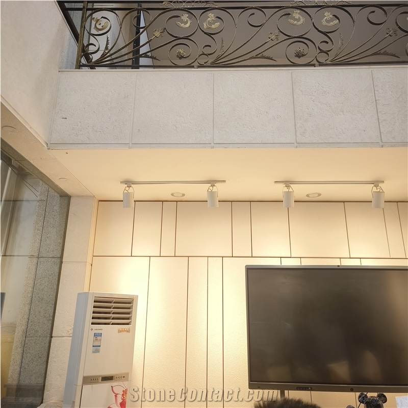 Turkey White Sand Limestone Natural Surface Tiles For Hotel Interior Wall