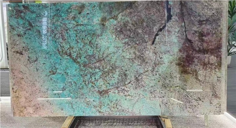 Amazon Green Quartzite Slabs For High-End Decoration