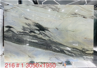 Bethany Blue Quartzite Slabs For Interior High-End Decor