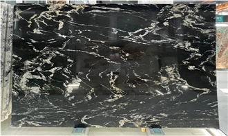 Black Cosmic Granite Slabs For Interior Design