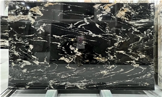 Black Cosmic Granite Slabs For Interior Design