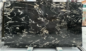 Black Cosmic Granite Slabs For Interior Design