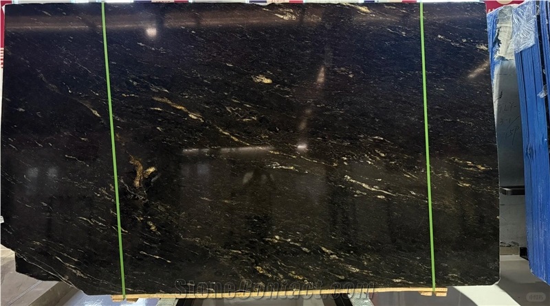 Black Cosmic Granite Slabs For Interior Design