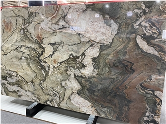 Brazil Crystal Impression Quartzite Slabs Brazil Crystal Impression Quartzite Slabs