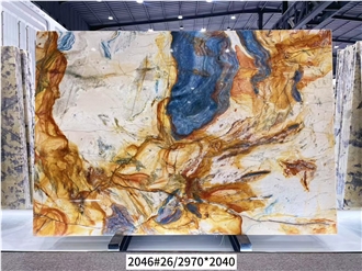 Brazil Picasso Quartzite Slabs For Interior Application