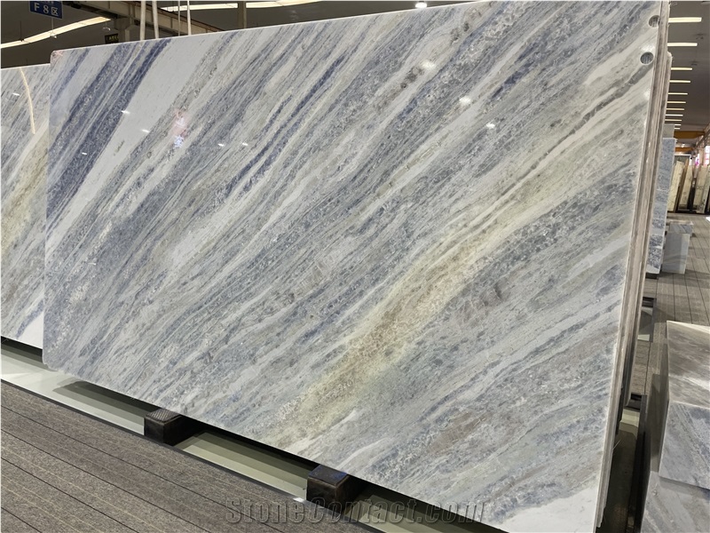 Calcite Blue Extra Marble Slab Tiles For Interior Design