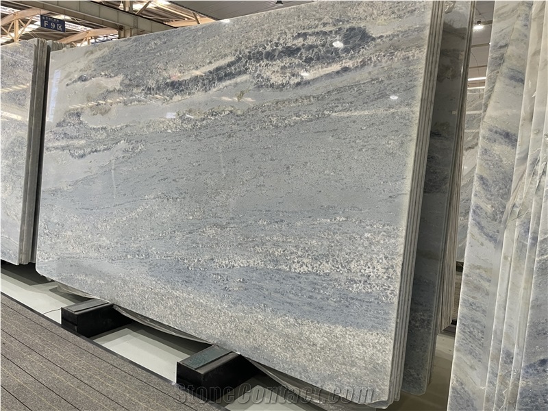 Calcite Blue Extra Marble Slab Tiles For Interior Design