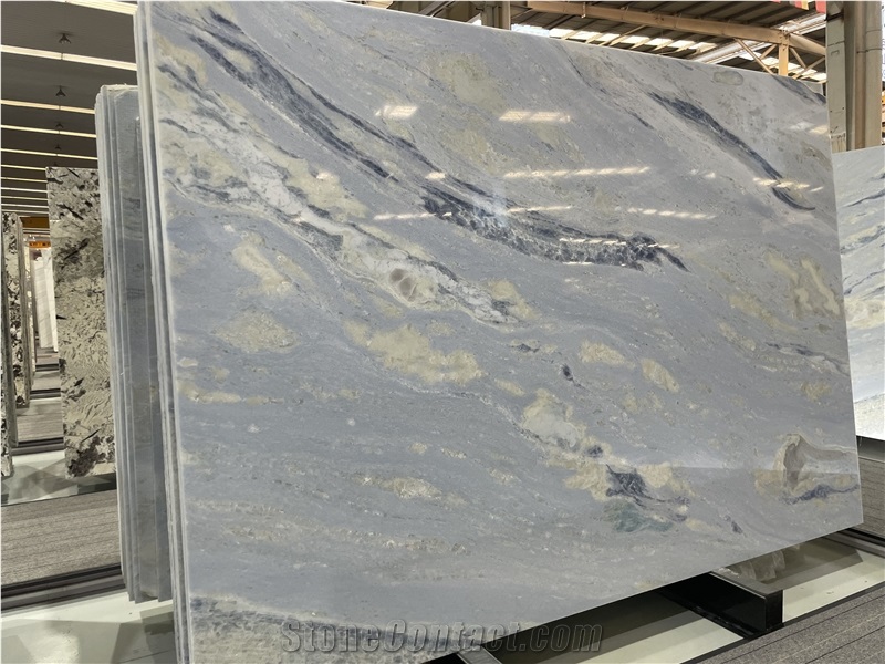 Calcite Blue Extra Marble Slab Tiles For Interior Design