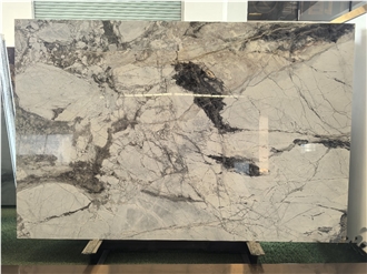 China Misty Rain White Grey Marble Polished Marble Slabs
