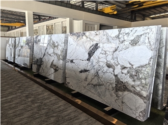 China Misty Rain White Grey Marble Polished Marble Slabs