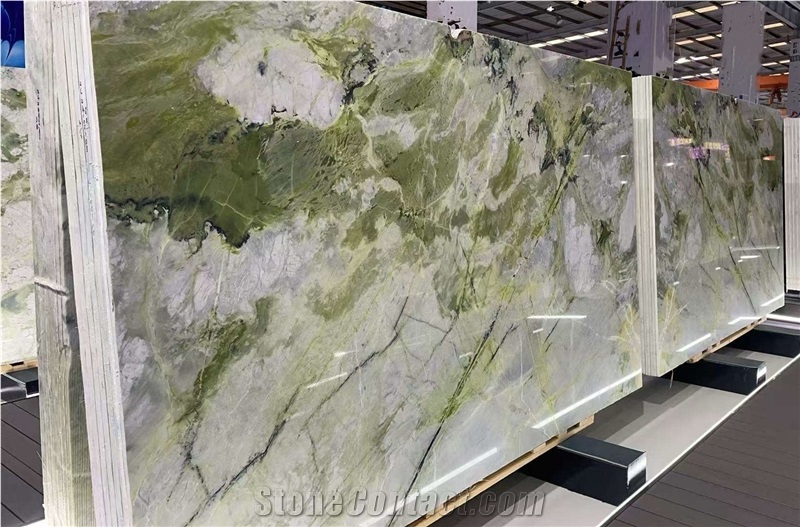Fendi Jade Green Marble Slabs Polished