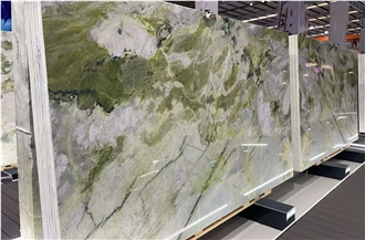 Fendi Jade Green Marble Slabs Polished