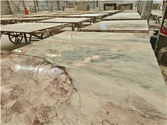Four Season Green Marble Slabs For Decoration