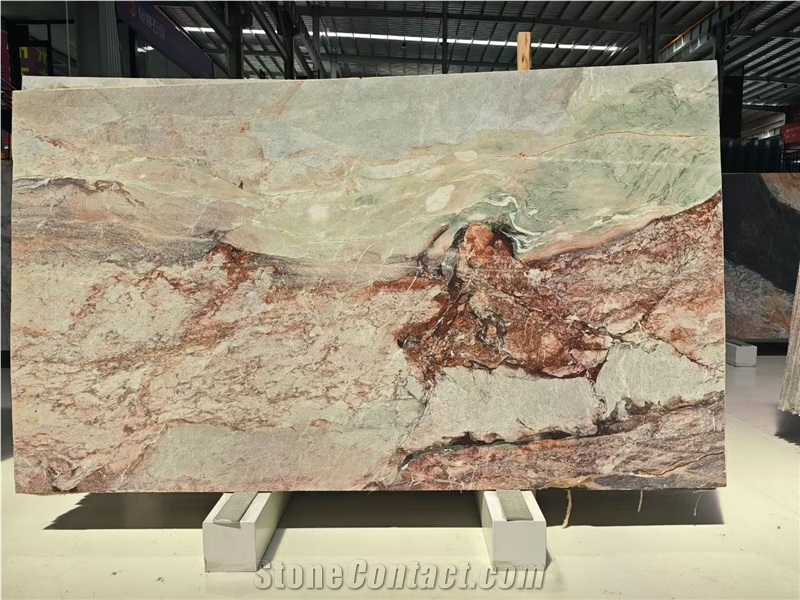Four Season Green Marble Slabs For Decoration