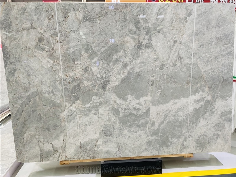 Impression Gray Polish Marble Slabs For Decoration
