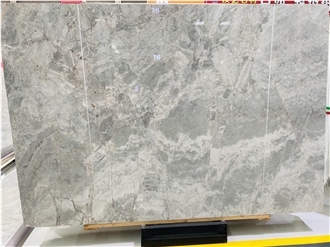 Impression Gray Polish Marble Slabs For Decoration