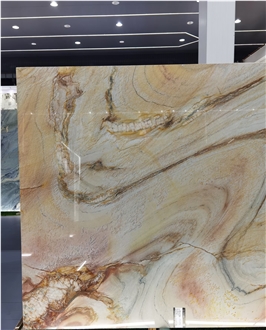 Luxury Polished Rainbow Impression Quartzite Slabs