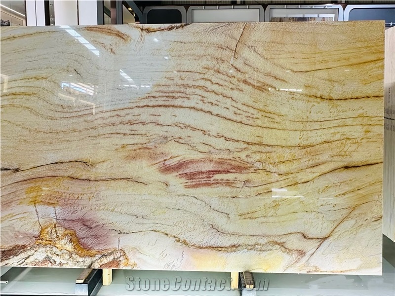Luxury Polished Rainbow Impression Quartzite Slabs