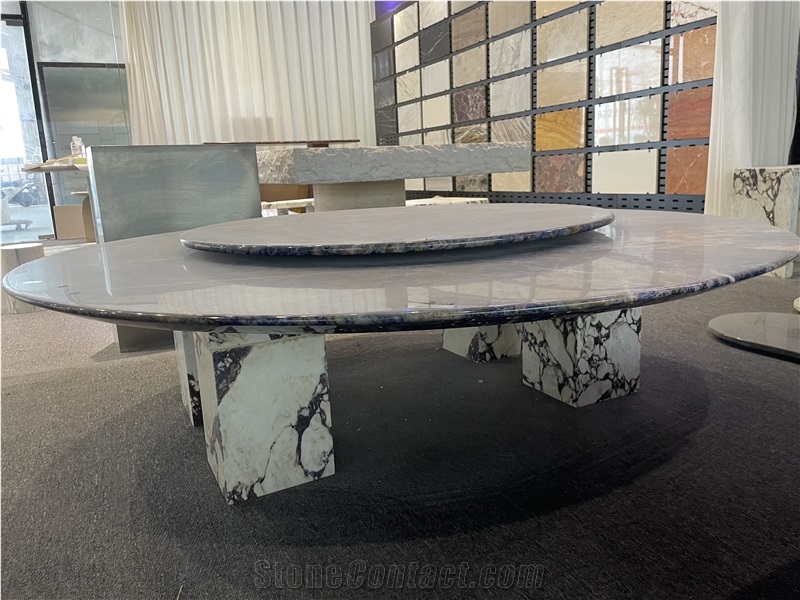 Namibia Blue Sodalite Dining Table
