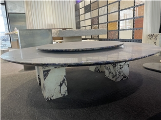 Namibia Blue Sodalite Dining Table
