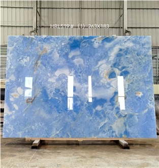 Natural Stone Blue Onyx Slabs For Luxury Design