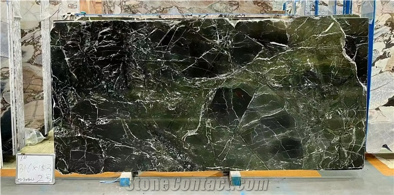 Petroleum Green Marble Slabs For Interior Design