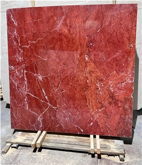 Rosso Francia Marble Slabs For Interior Design