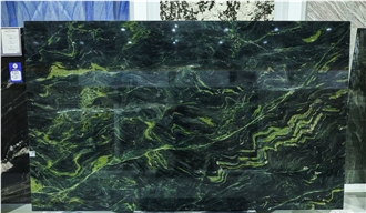 Speranza Quartzite Slabs With Swirling Green Veins