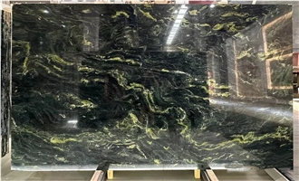 Speranza Quartzite Slabs With Swirling Green Veins