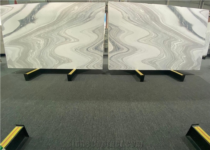 Van Gogh White Marble Slabs Polished