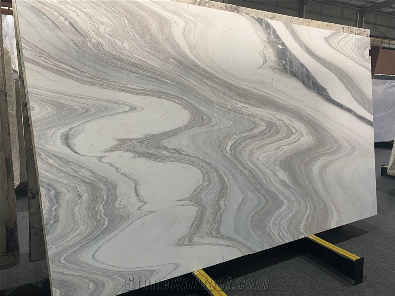 Van Gogh White Marble Slabs Polished