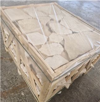 Travertine Crazy Flagstone Pavers